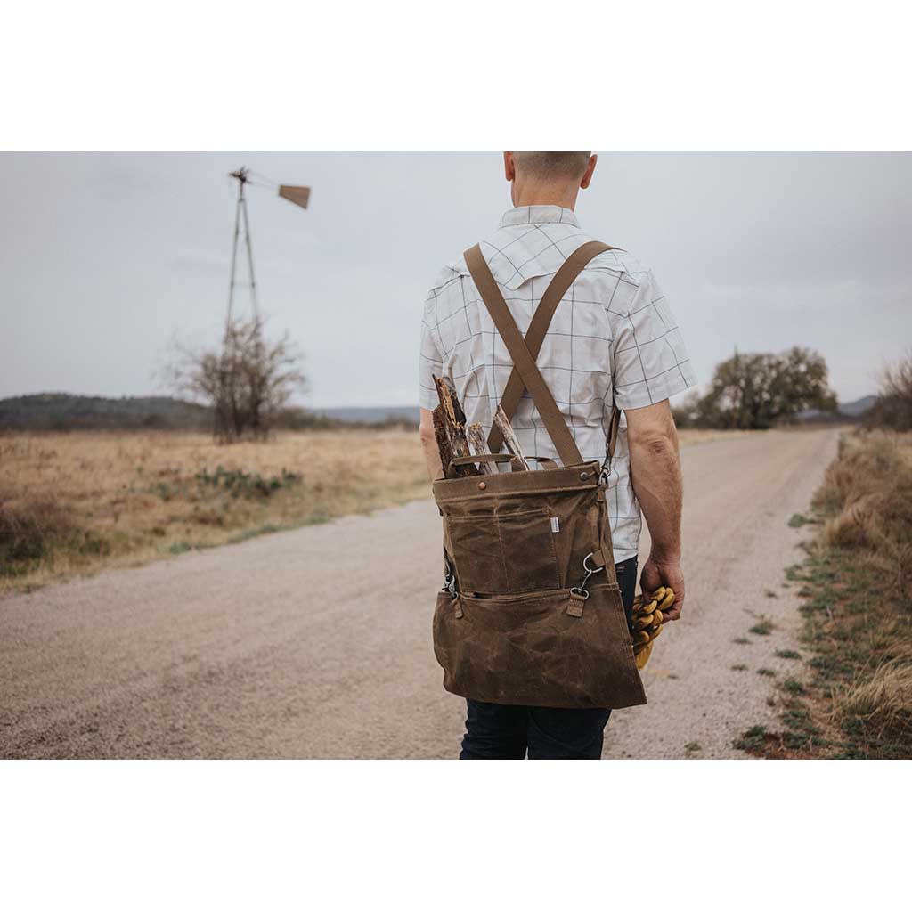 Waxed Canvas Gathering Bag Barebones Living GDN-069 Gathering Bags One Size / Dark Khaki