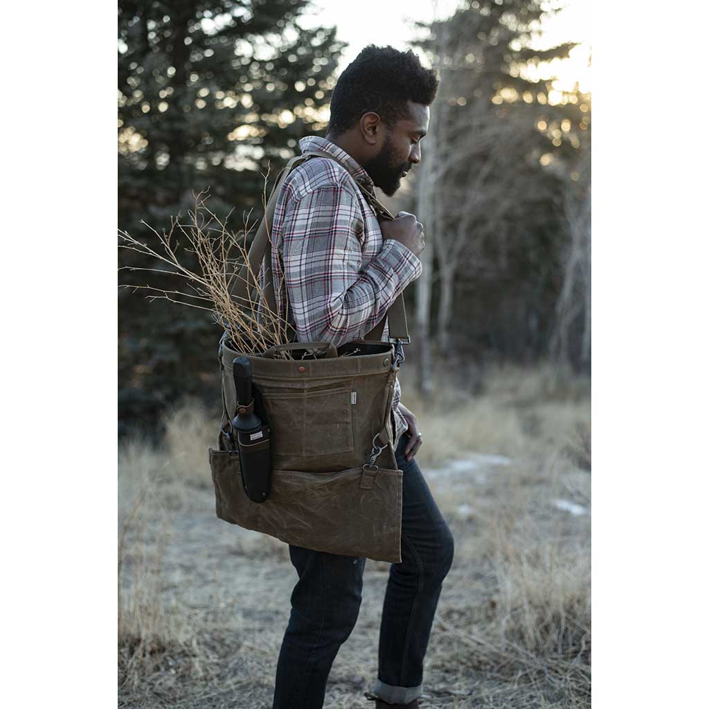 Waxed Canvas Gathering Bag Barebones Living GDN-069 Gathering Bags One Size / Dark Khaki