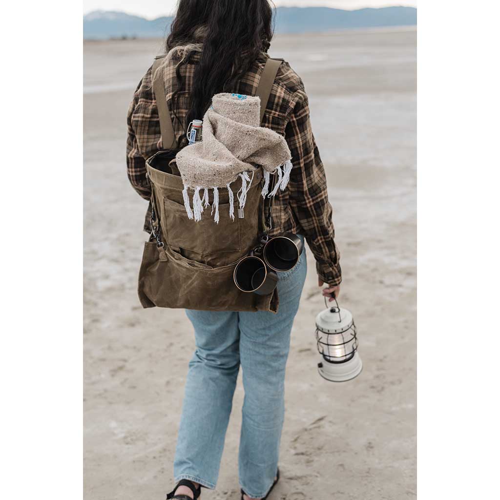 Waxed Canvas Gathering Bag Barebones Living GDN-069 Gathering Bags One Size / Dark Khaki