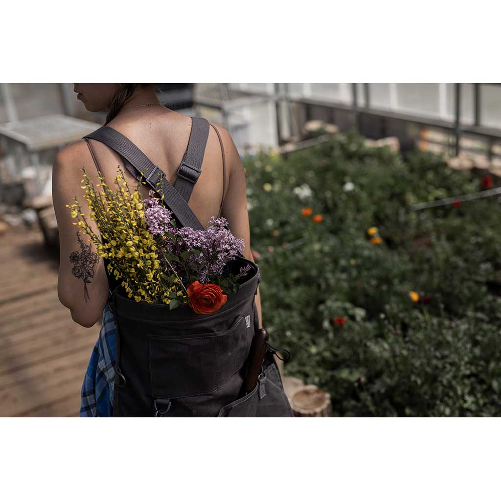 Waxed Canvas Gathering Bag Barebones Living GDN-068 Gathering Bags One Size / Slate Grey