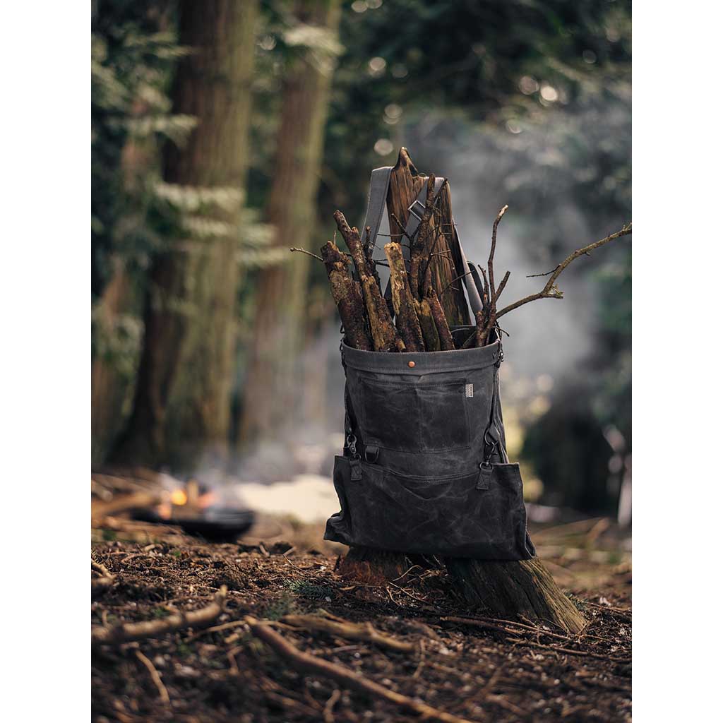 Waxed Canvas Gathering Bag Barebones Living GDN-068 Gathering Bags One Size / Slate Grey