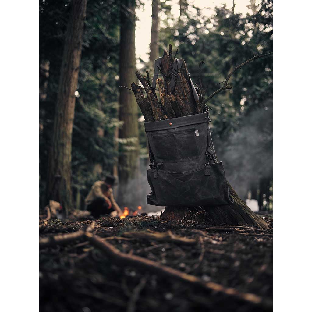 Waxed Canvas Gathering Bag Barebones Living GDN-068 Gathering Bags One Size / Slate Grey