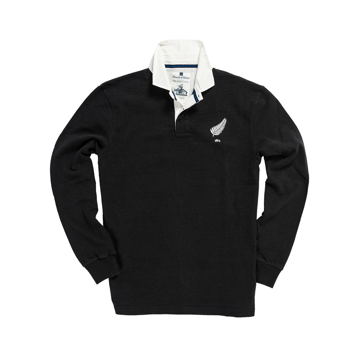 New Zealand 1884 Rugby Shirt Black &amp; Blue 1871 Shirts - Rugby Shirts