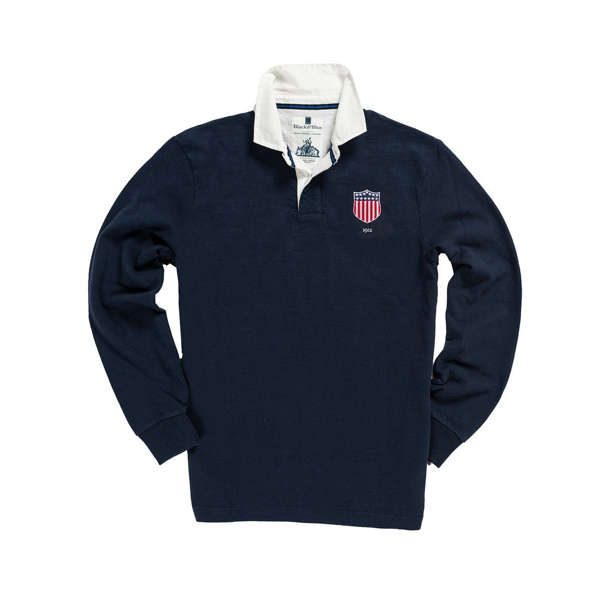 USA 1912 Away Rugby Shirt Black &amp; Blue 1871 Shirts - Rugby Shirts