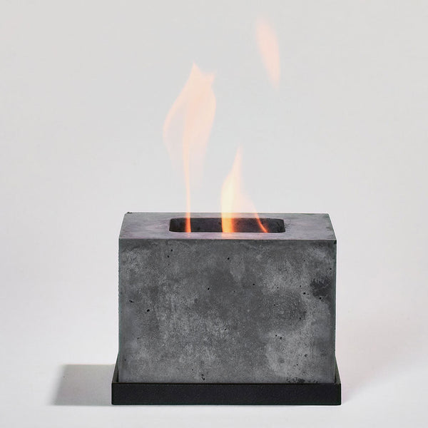 Square FLÎKR Fire Bundle (with Lid) FLÎKR Fire FF-SQ-BLK Alcohol Fireplaces Square / Black