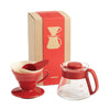 V60 Ceramic Pour Over Set 01 Hario VDS-3012R Brewing Sets 01 / Red