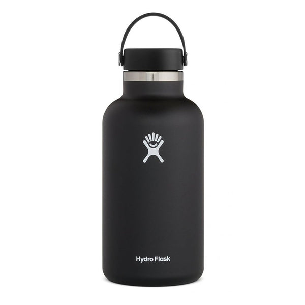 64 oz Wide Mouth w/ Flex Cap Hydro Flask W64BTS001 Water Bottles 64 oz / Black