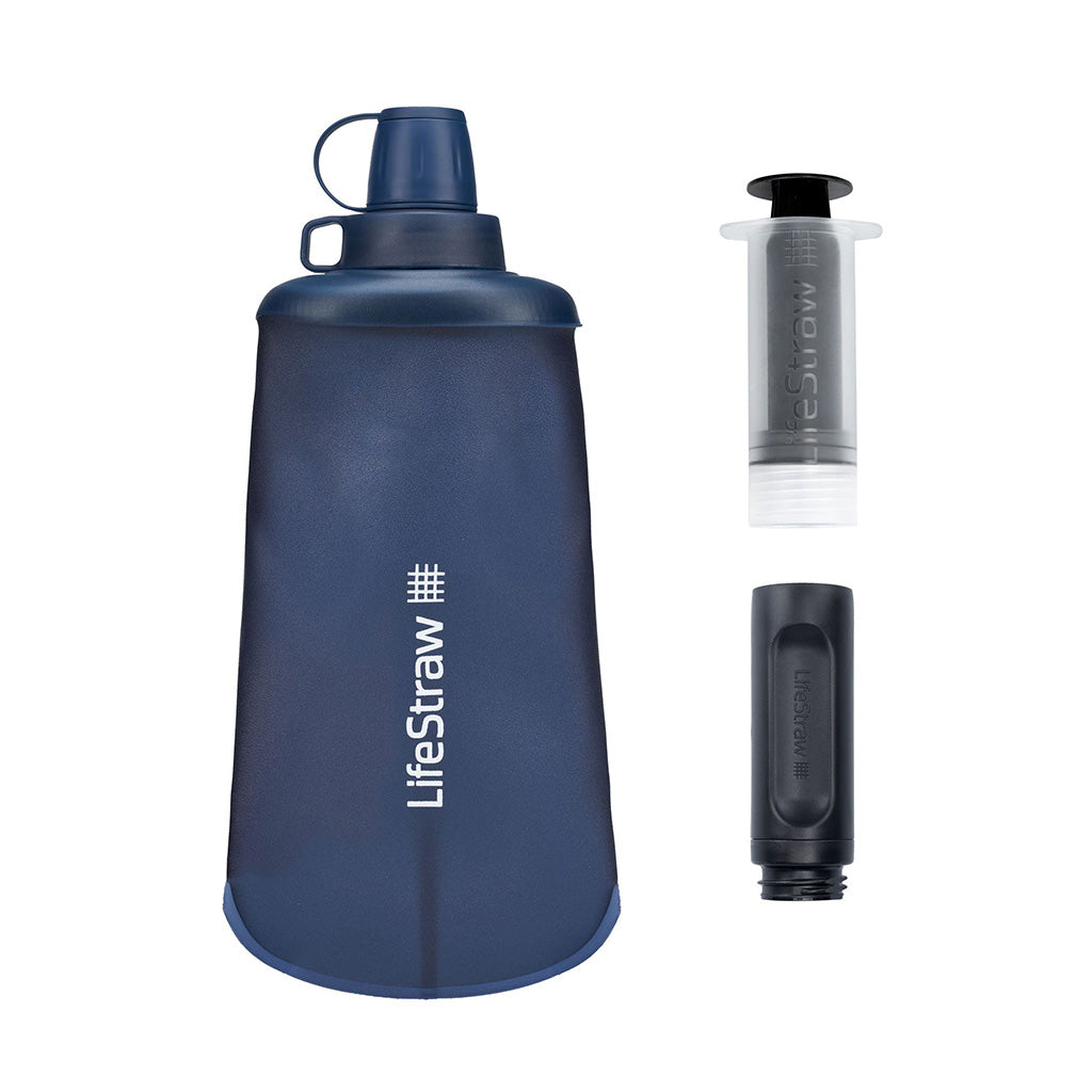 Peak Series | Collapsible Squeeze Bottle LifeStraw LSPSFMLMBWW Water Filters 650 ml / Mountain Blue