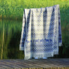 Dalarna Blå Wool Blanket Öjbro Vantfabrik ODAL40UP130220 Blankets 130 x 220 cm / Dalarna Blå