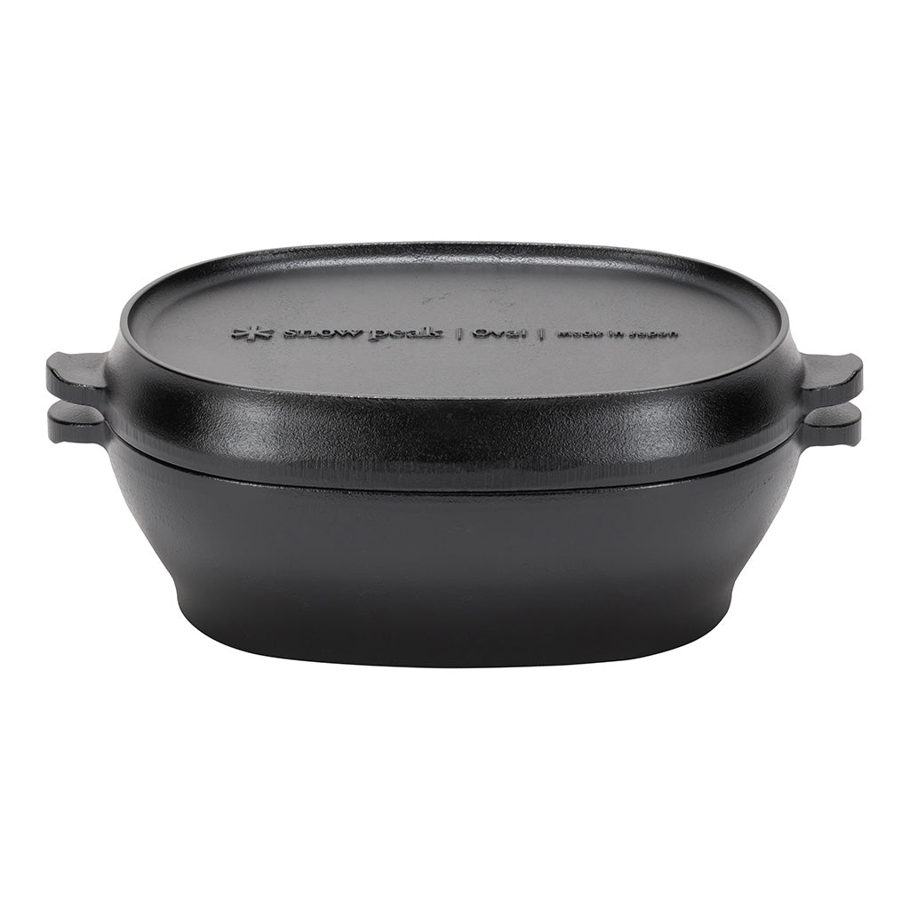 Micro Oval Cast Iron Oven Snow Peak CS-503R Dutch Ovens One Size / Black