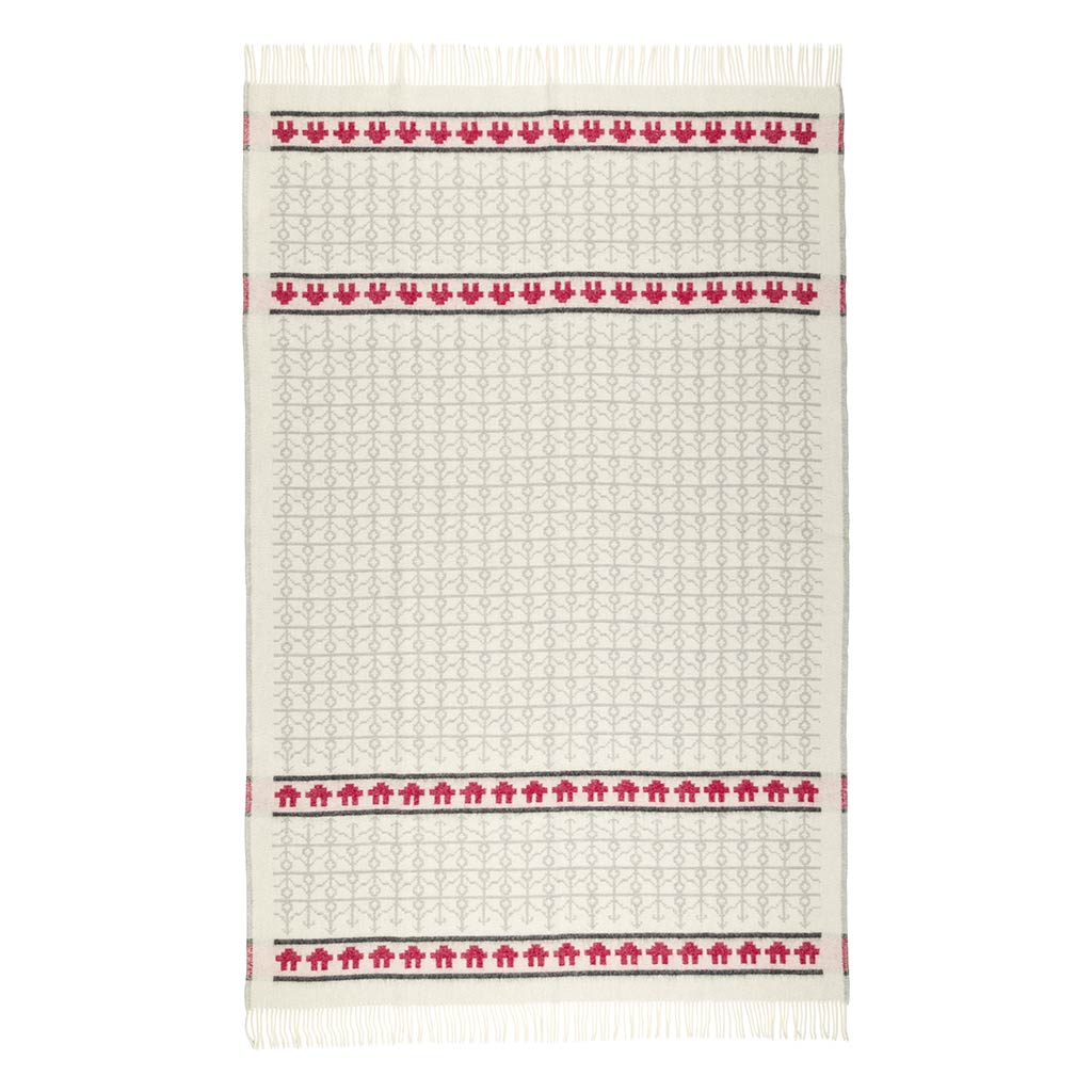 Ekshärad Kalk Wool Blanket Öjbro Vantfabrik OEKS11UP130220 Blankets 130 x 220 cm / Chalk